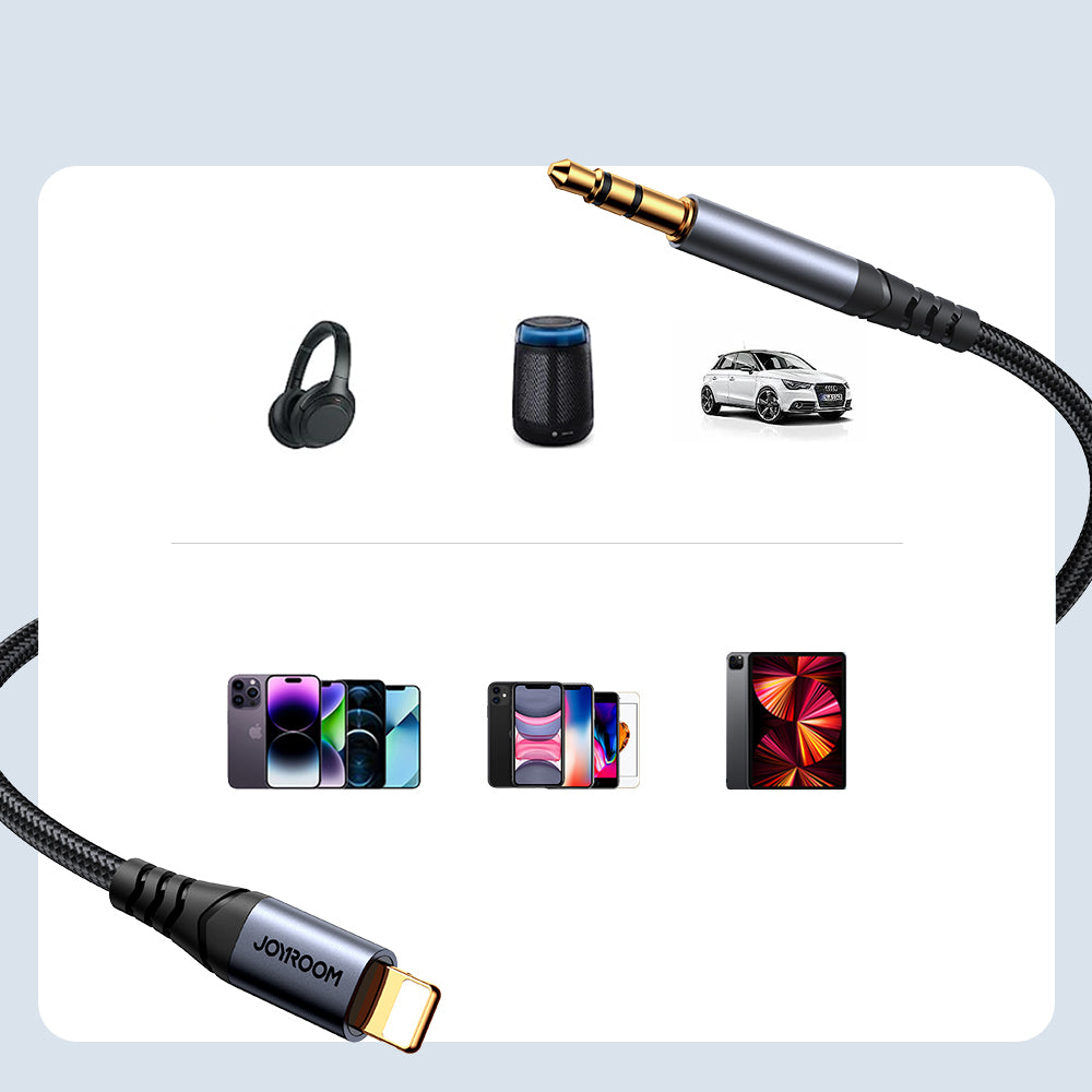 Lightning Audio Cable - 3.5mm Joyroom SY-A06, 1.2m, Black