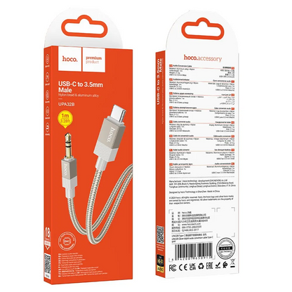 USB-C to 3.5mm Audio Cable HOCO UPA32B, 1m, Gold