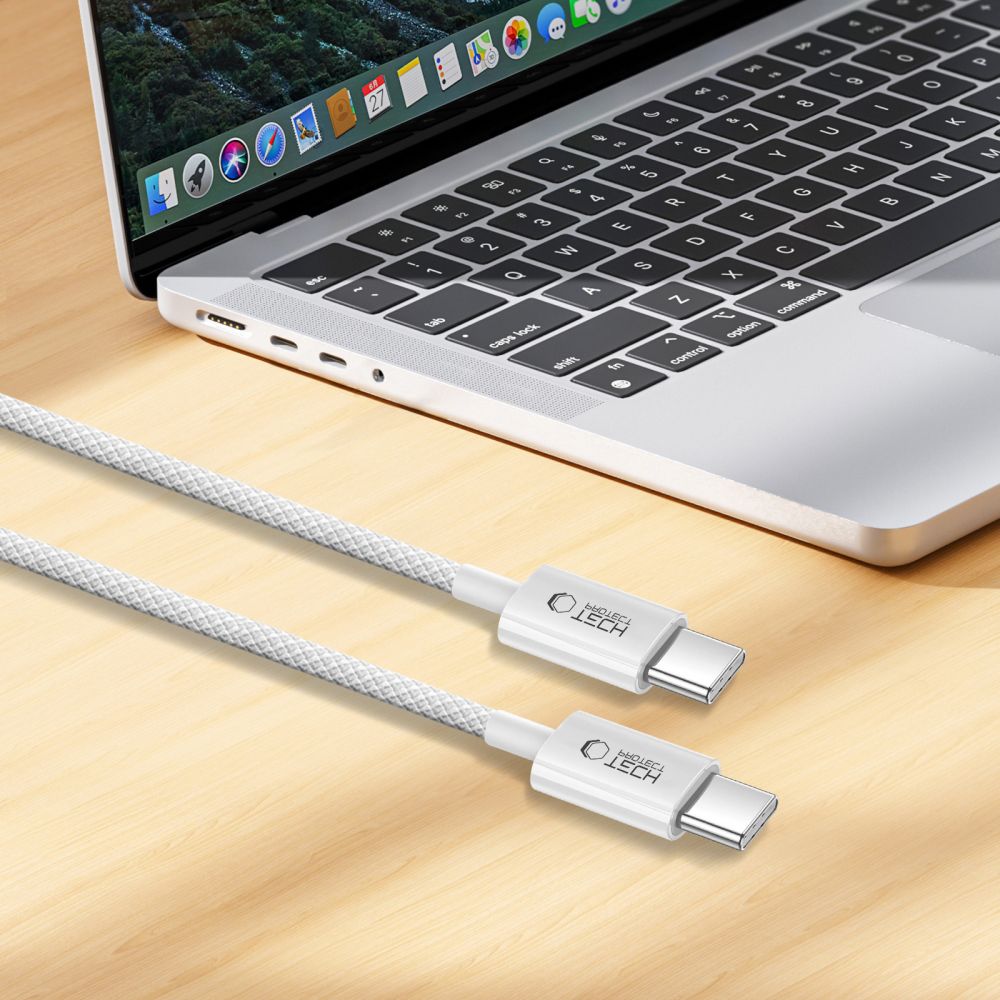 USB-C Data and Charging Cable - USB-C Tech-Protect Ultraboost Lite, 60W, 1m, Silver