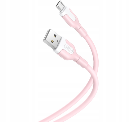 USB-A to microUSB Data and Charging Cable XO Design NB212, 18W, 1m, Pink