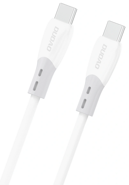 USB-C Data and Charging Cable - USB-C Dudao L25SC, 60W, 1m, White
