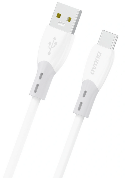 USB-A to USB-C Dudao L25ST Data and Charging Cable, 100W, 1m, White