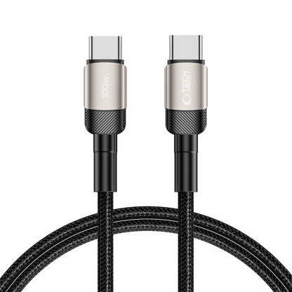 USB-C Data and Charging Cable - USB-C Tech-Protect Ultraboost EVO, 100W, 1m, Silver
