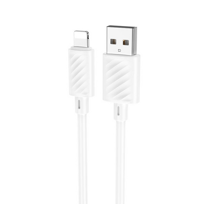 USB-A to Lightning Data and Charging Cable HOCO X88, 18W, 2m, White