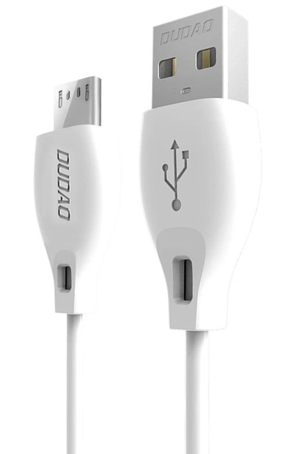 USB-A to microUSB Data and Charging Cable Dudao L4M, 18W, 1m, White