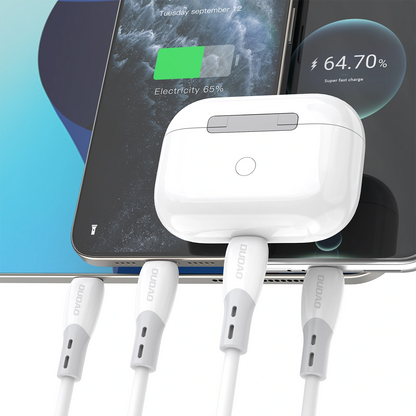 USB-C Data and Charging Cable - USB-C Dudao L25SC, 60W, 2m, White