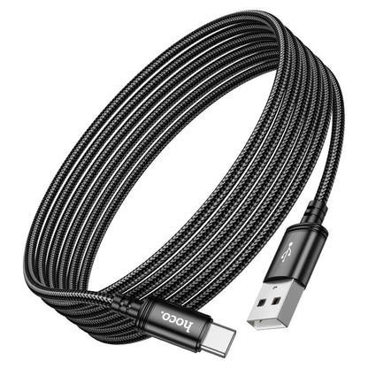 USB-A to USB-C Data and Charging Cable HOCO X91, 18W, 3m, Black