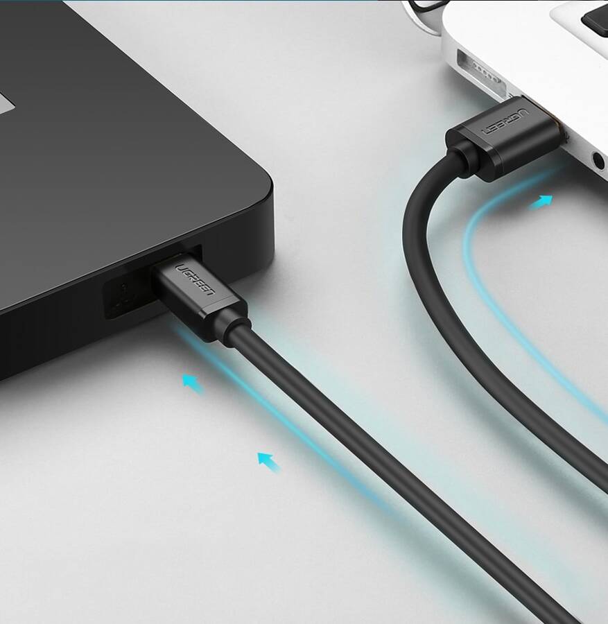 USB-A - miniUSB Data and Charging Cable UGREEN US132, 18W, 1m, Black 