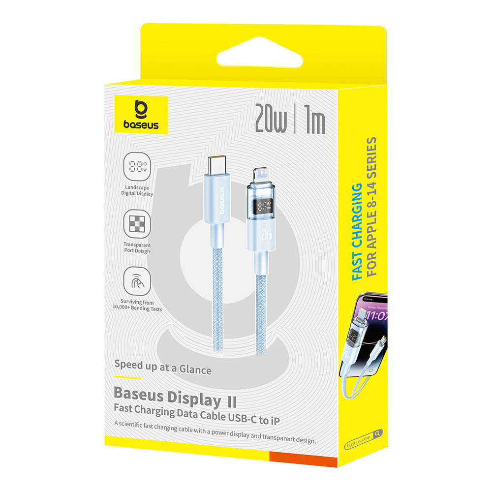 USB-C Data and Charging Cable - USB-C Baseus Display 2, 100W, 1m, Blue P10382702311-00