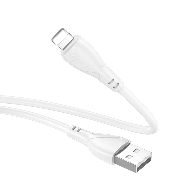 USB-A to Lightning Data and Charging Cable Borofone BX121 Energy, 18W, 1m, White
