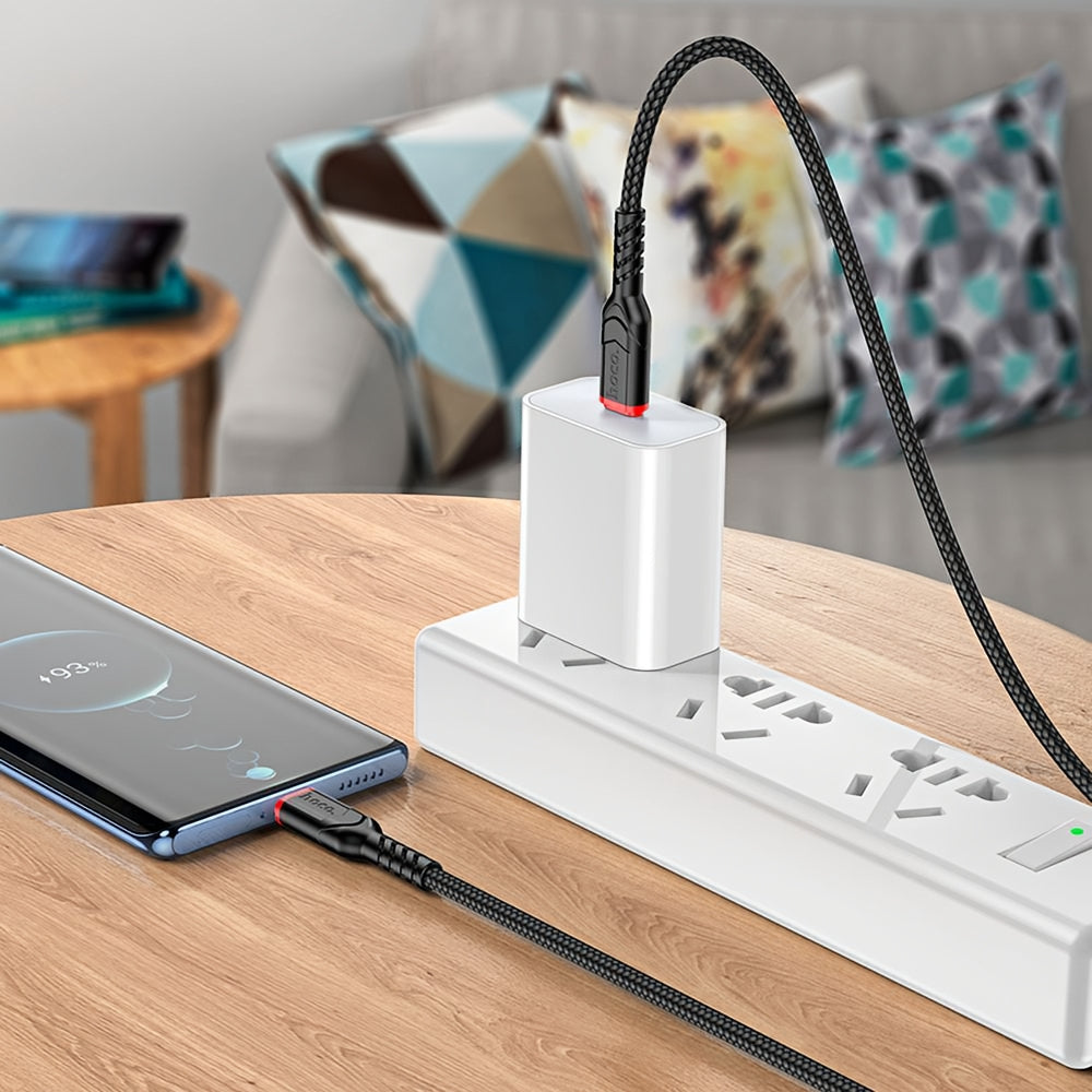 USB-C Data and Charging Cable - USB-C HOCO X59 Victory, 60W, 1m, Black