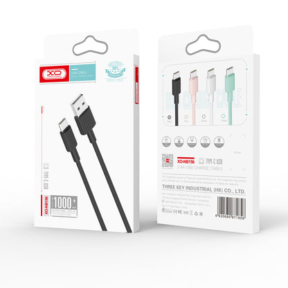 USB-A to USB-C Data and Charging Cable XO Design NB156, 18W, 1m, Black
