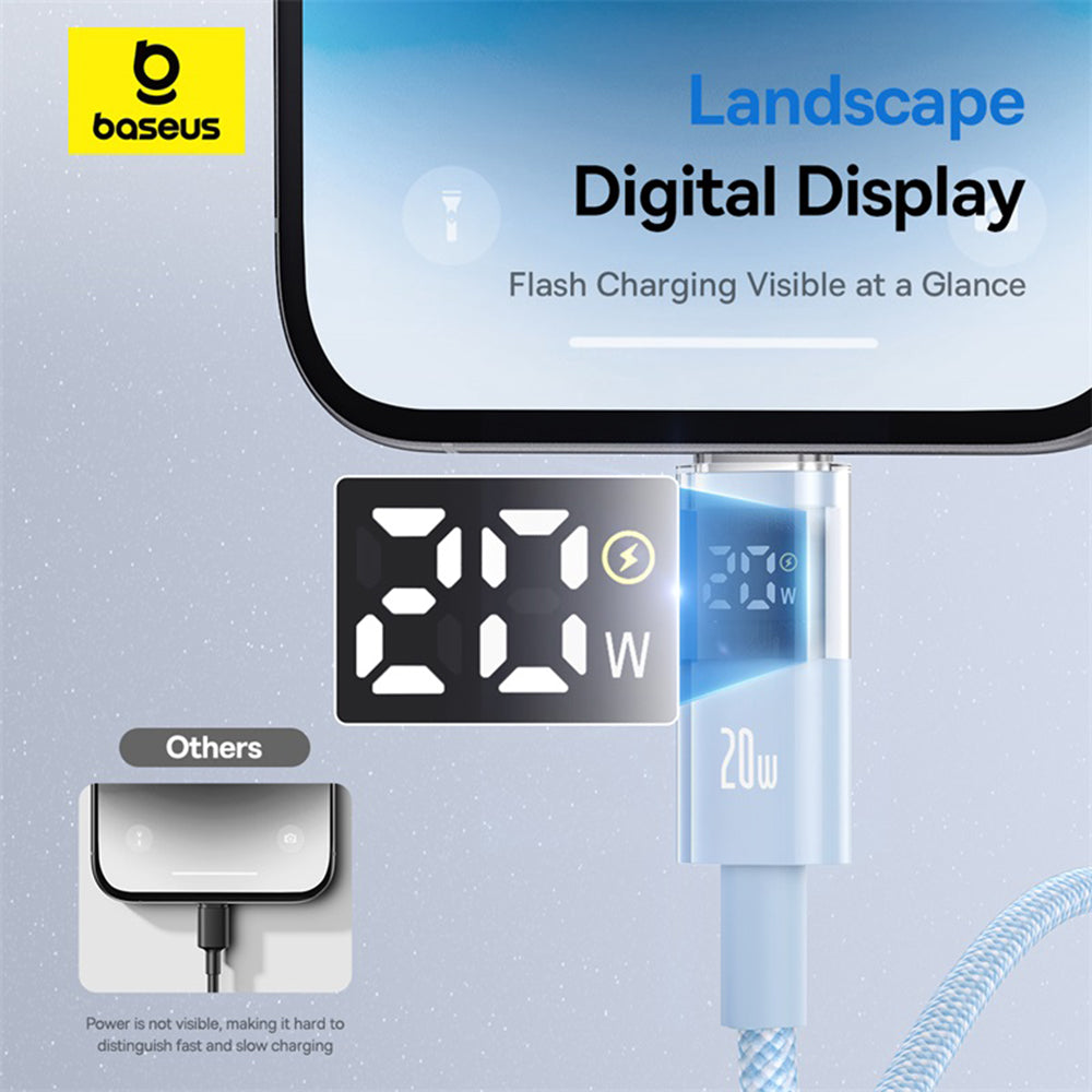 USB-C Data and Charging Cable - USB-C Baseus Display 2, 100W, 1m, Blue P10382702311-00