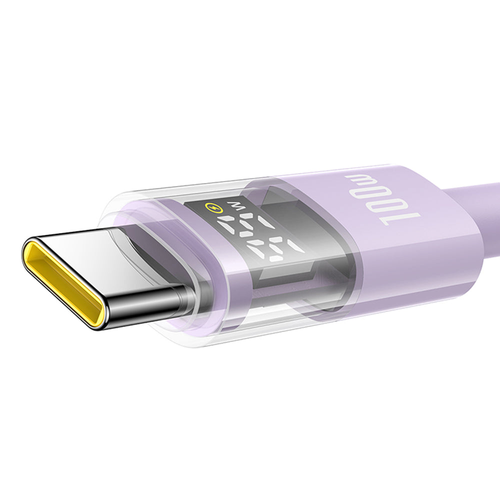 USB-C to USB-C Data and Charging Cable Baseus Display 2, 100W, 1m, Purple P10382702511-00