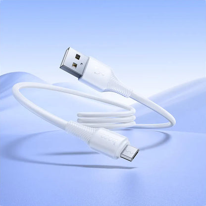 USB-A to microUSB Data and Charging Cable HOCO X120, 18W, 1m, White