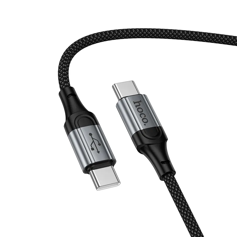 USB-C Data and Charging Cable - USB-C HOCO X121, 60W, 1.5m, Black