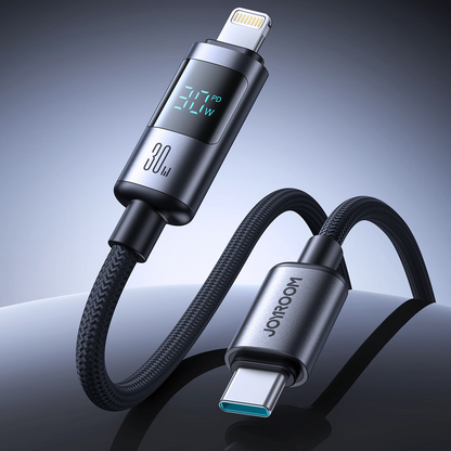 USB-C to Lightning Data and Charging Cable Joyroom S-A16 Pro Prism Display, 30W, 1.2m, Black