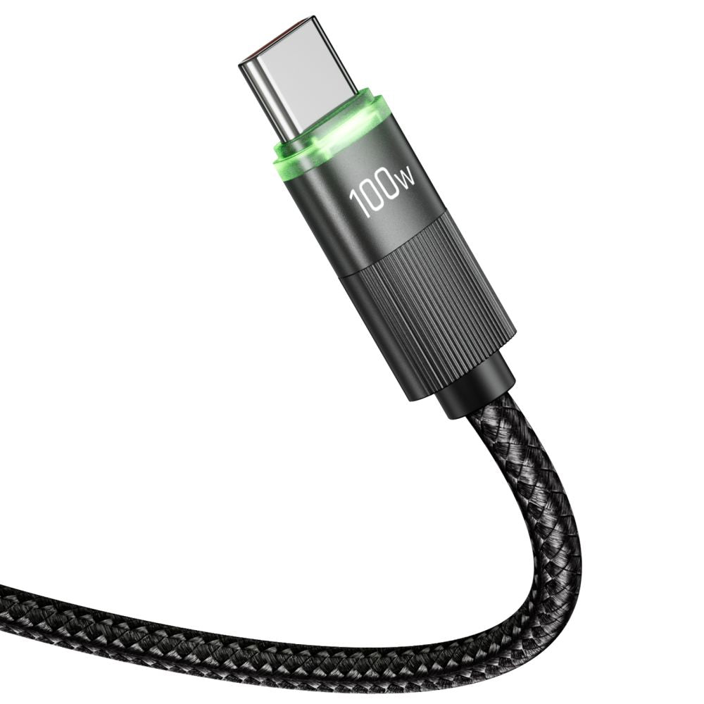 USB-C Data and Charging Cable - USB-C Tech-Protect UB20T Ultraboost, 100W, 1.8m, Black
