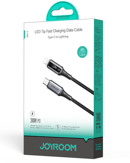 USB-C to Lightning Data and Charging Cable Joyroom S-A60 StarTalk, 30W, 1.2m, Black