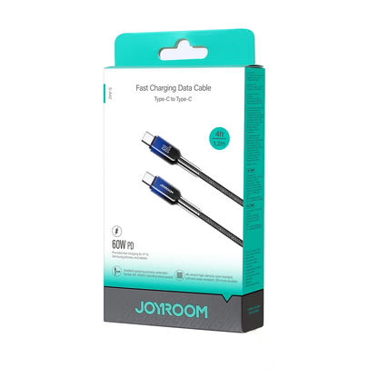USB-C Data and Charging Cable - USB-C Joyroom S-A42, 60W, 1.2m, Black