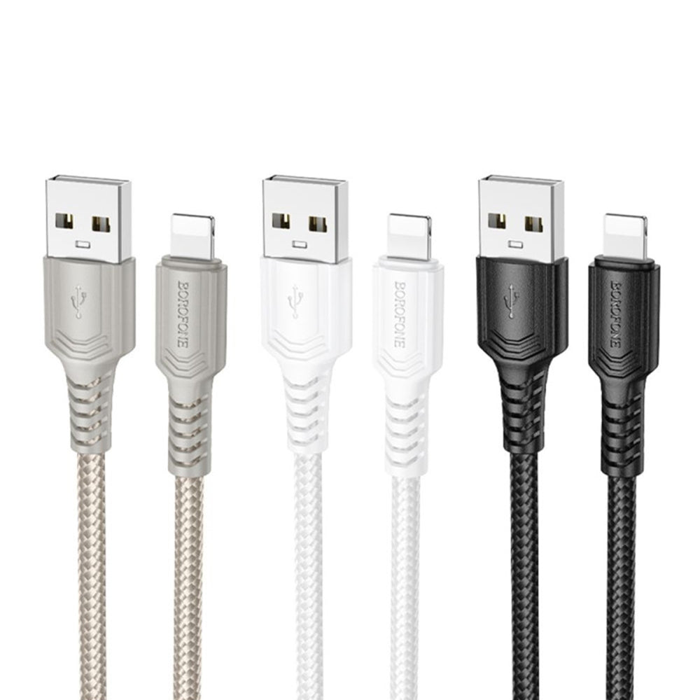 USB-A to Lightning Data and Charging Cable Borofone BX116 Certain, 18W, 1m, Black