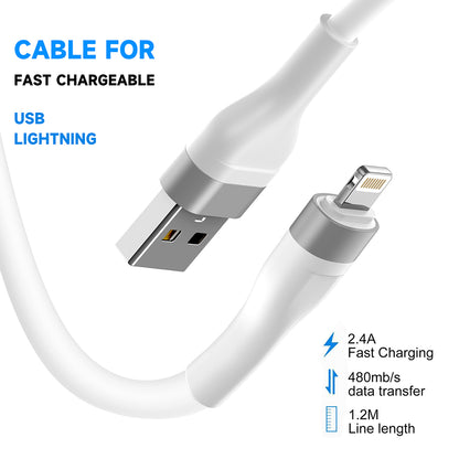USB-A to Lightning Data and Charging Cable Lito LD02L, 18W, 1.2m, White