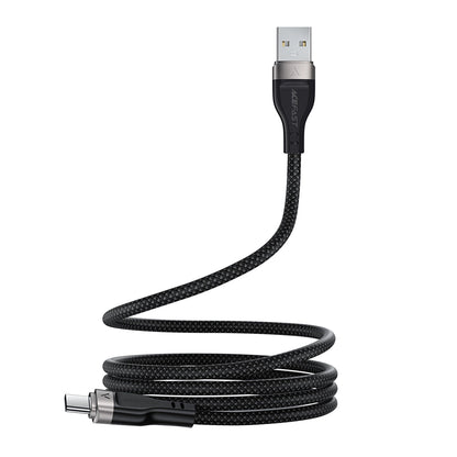 USB-A to USB-C Data and Charging Cable Acefast C11-04, 18W, 1.2m, Black