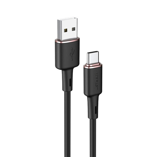 USB-A to USB-C Data and Charging Cable Acefast C2-04, 18W, 1.2m, Black