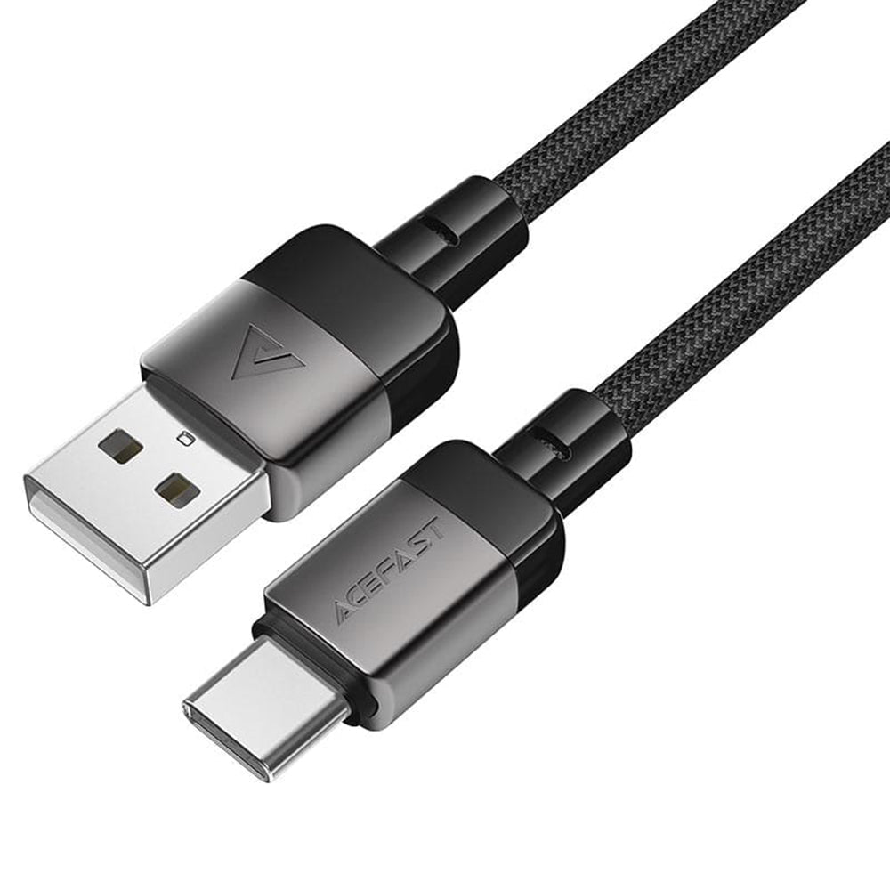 USB-A to USB-C Data and Charging Cable Acefast C9-04, 18W, 1.2m, Black