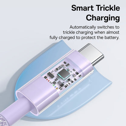 USB-A to USB-C Baseus Gem Data and Charging Cable, 100W, 2m, Purple P10373002511-01