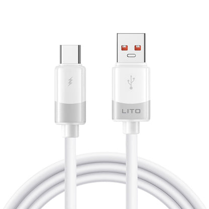 USB-A to USB-C Data and Charging Cable Lito LD07, 18W, 1m, White