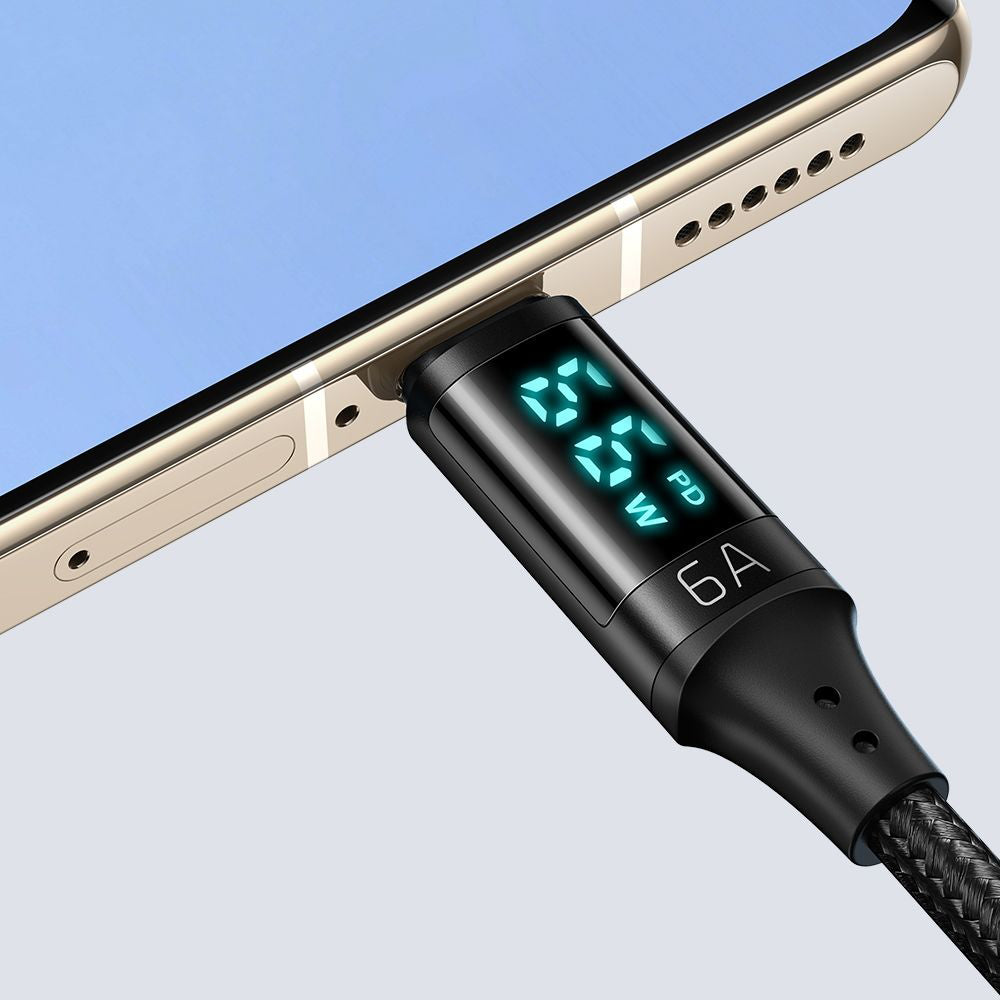 USB-A to USB-C McDodo CA-1080 Display Data and Charging Cable, 66W, 1.2m, Black