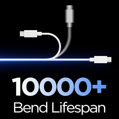 USB-A to USB-C Data and Charging Cable Spigen EB6015AC, 60W, 1.5m, White ACA10413