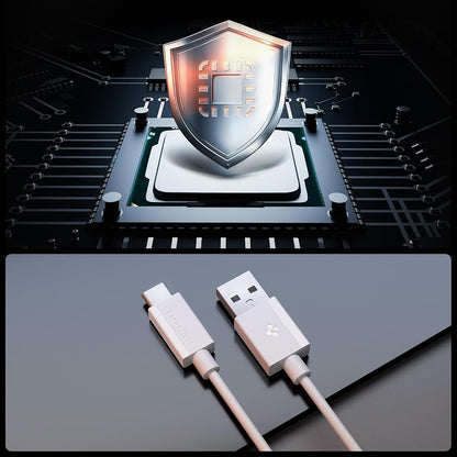 USB-A to USB-C Data and Charging Cable Spigen EB6015AC, 60W, 1.5m, White ACA10413