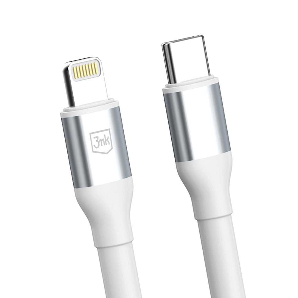 USB-C to Lightning Data and Charging Cable 3MK Hyper N, 20W, 1m, White