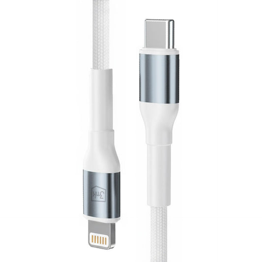USB-C to Lightning Data and Charging Cable 3MK Hyper N, 27W, 1m, White