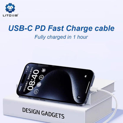USB-C to Lightning Data and Charging Cable Lito LD04CL, 27W, 2m, White