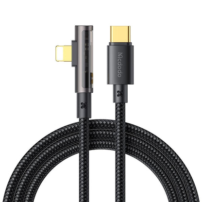 USB-C to Lightning McDodo CA-3390 Angled Data and Charging Cable, 36W, 1.2m, Black
