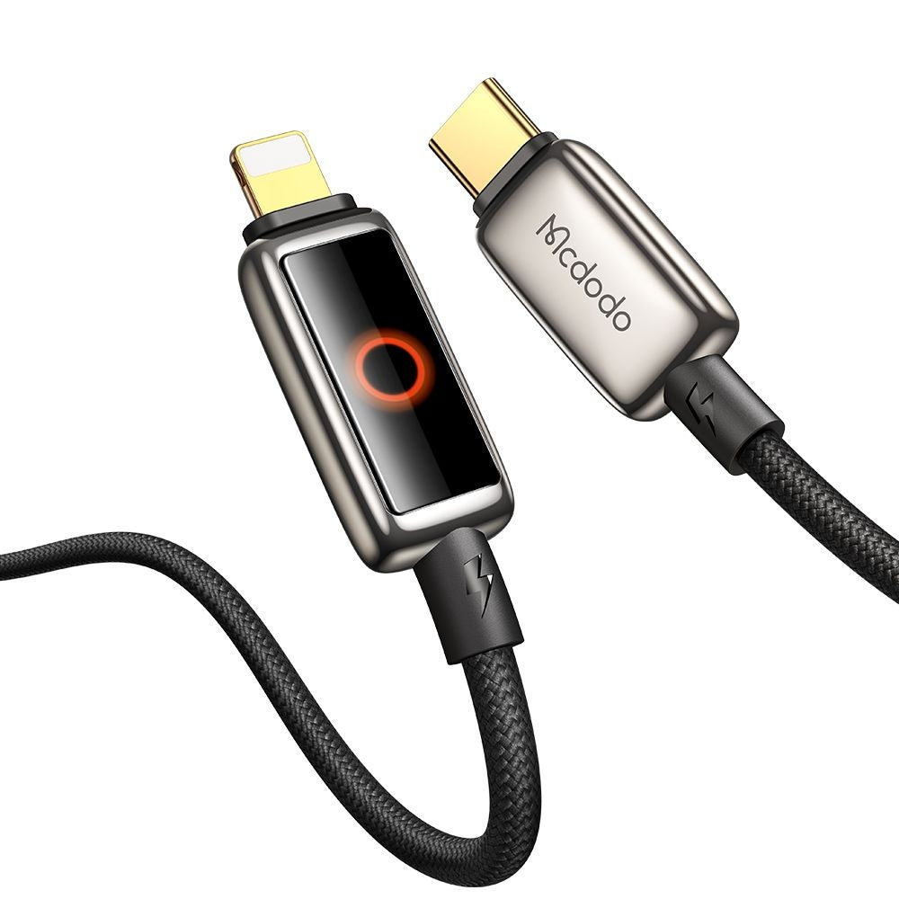 USB-C to Lightning McDodo CA-6670 Data and Charging Cable - Auto Power Off, 36W, 1.2m, Black
