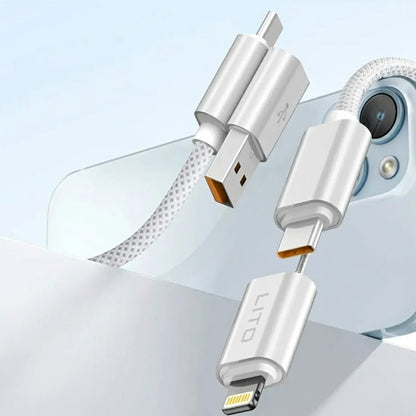 USB-C / USB-A - USB-C / Lightning Lito LD21 Data and Charging Cable, 100W, 1m, Black