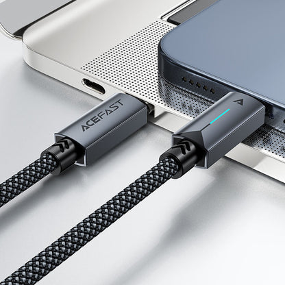 USB-C Data and Charging Cable - USB-C Acefast C19-03, 60W, 1.2m, Black