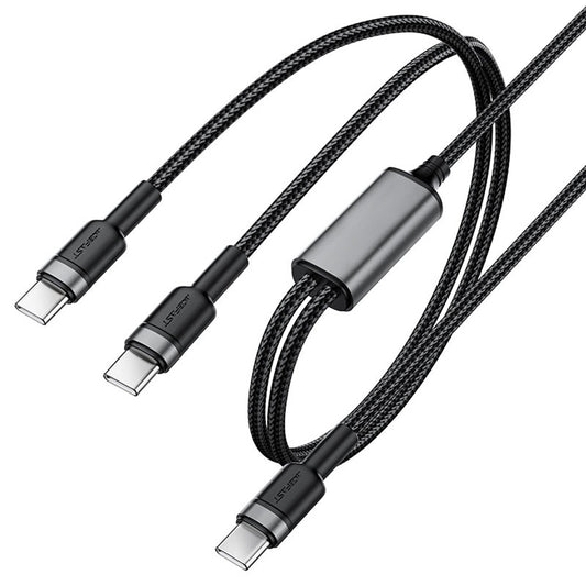 USB-C Data and Charging Cable - 2 x USB-C Acefast C22-02, 100W, 1.25m, Black