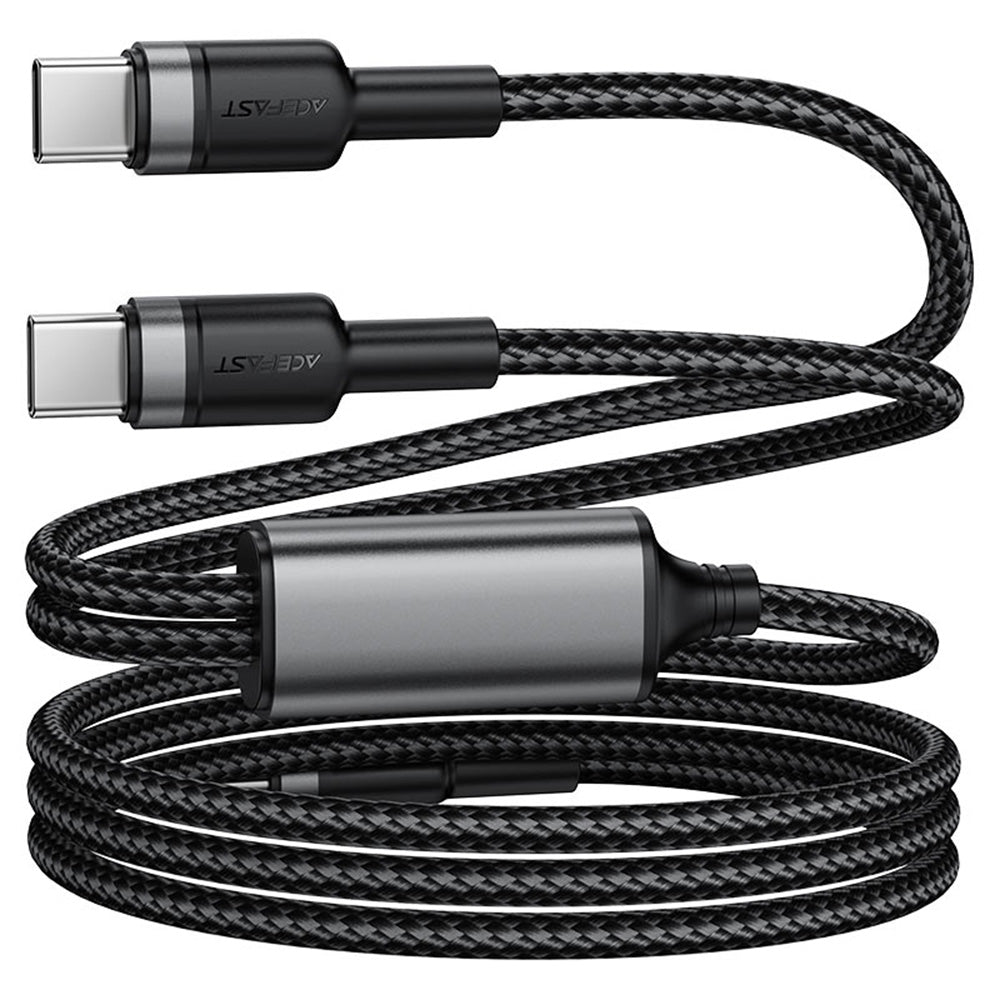 USB-C Data and Charging Cable - 2 x USB-C Acefast C22-02, 100W, 1.25m, Black