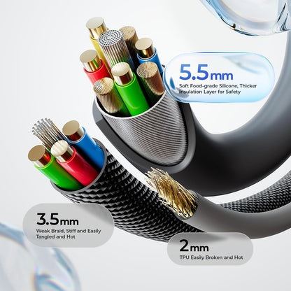 USB-C Data and Charging Cable - USB-C Lisen L115, 100W, 3m, Black YL0125040001