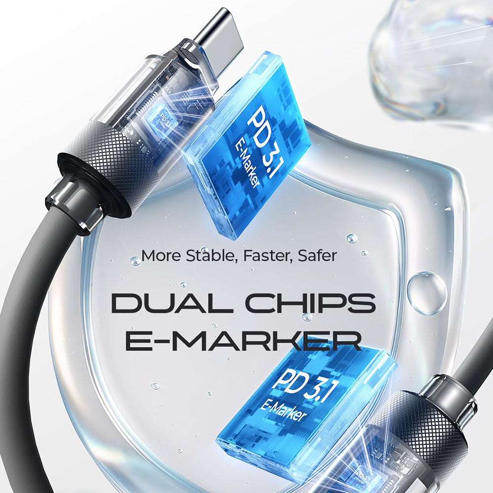 USB-C Data and Charging Cable - USB-C Lisen L115, 100W, 3m, Black YL0125040001