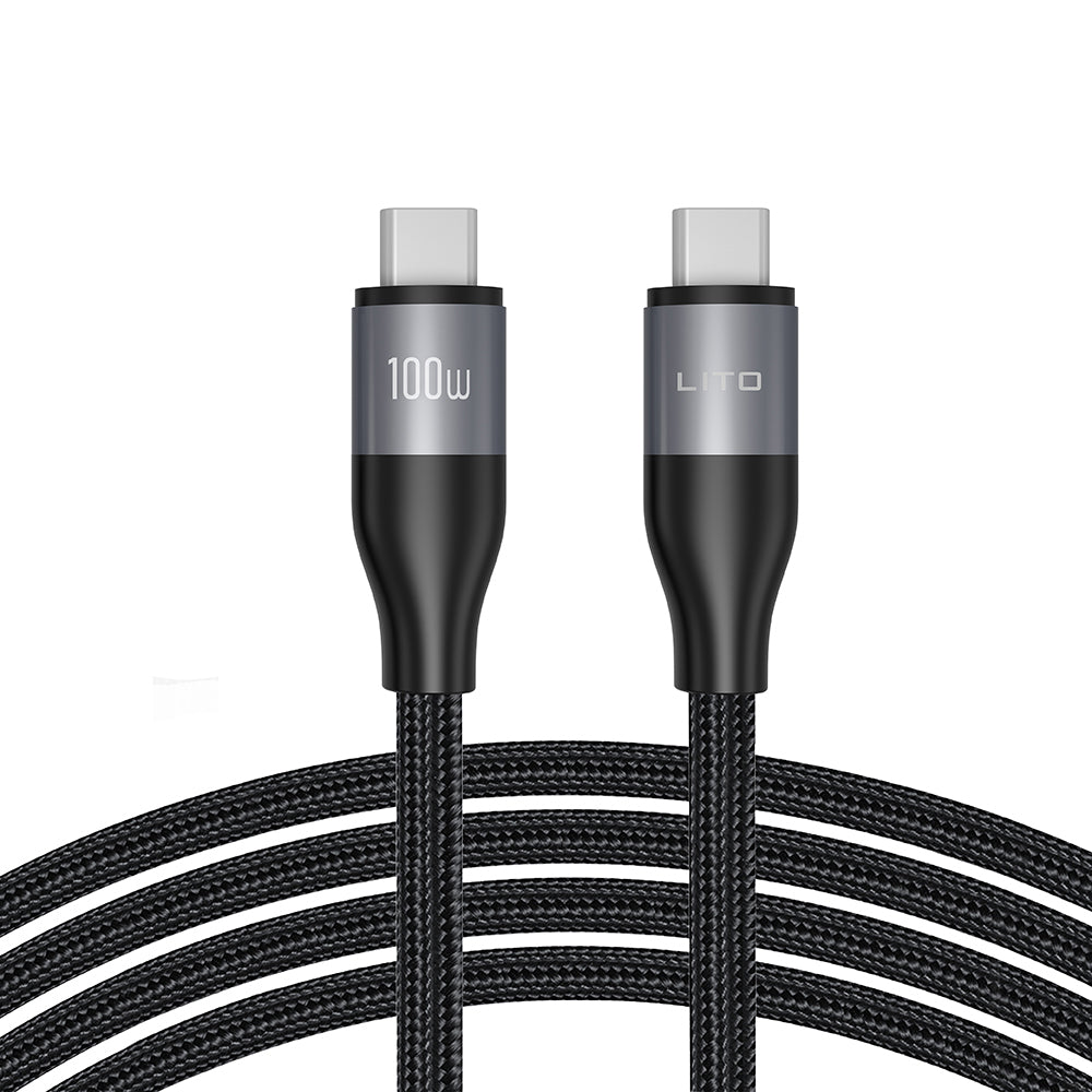 USB-C Data and Charging Cable - USB-C Lito LD23CC, 100W, 1m, Gray