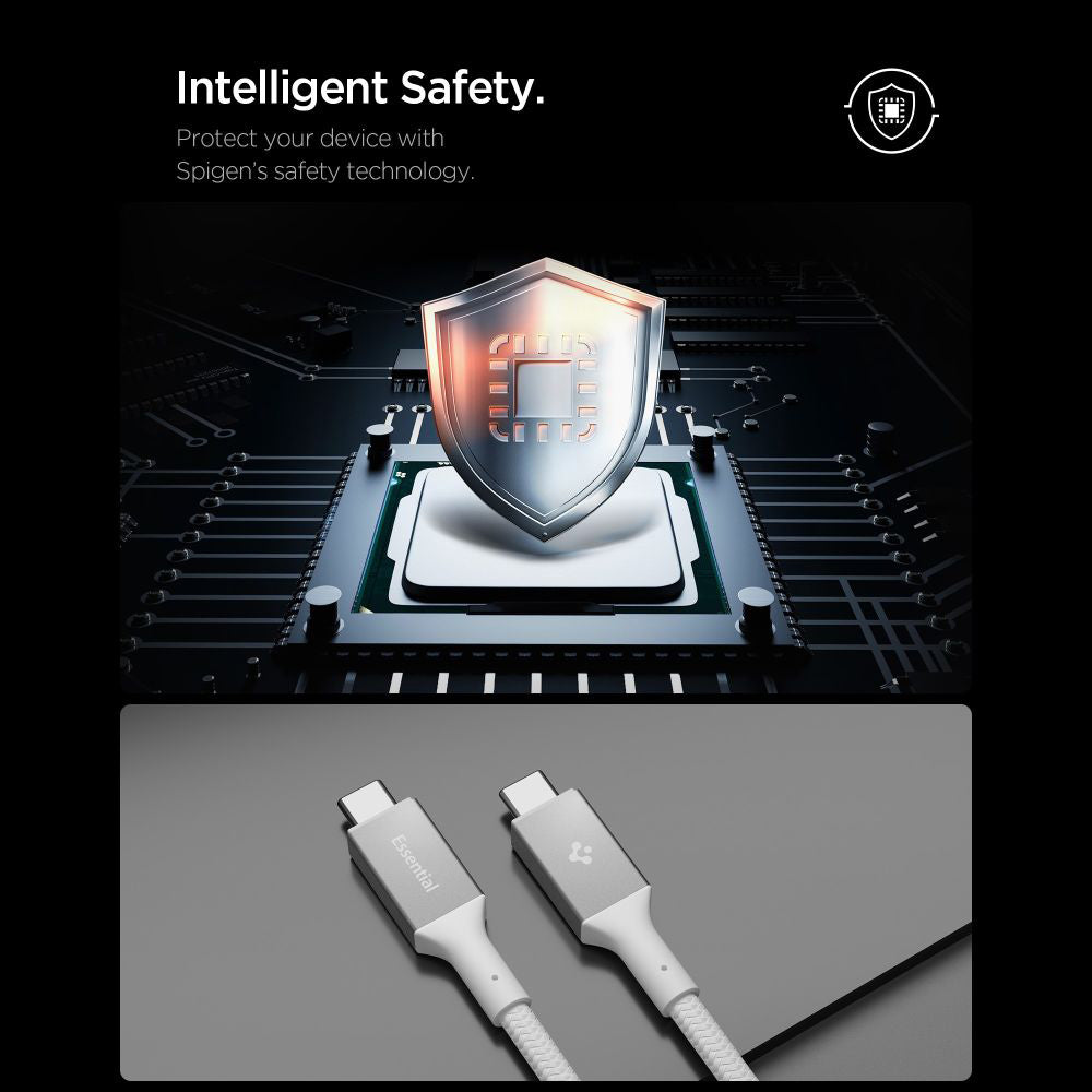 USB-C Data and Charging Cable - USB-C Spigen EB24015CC, 240W, 1.5m, White ACA10422