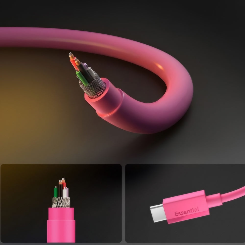 USB-C Data and Charging Cable - USB-C Spigen EB6010CC, 60W, 1m, Pink ACA10414