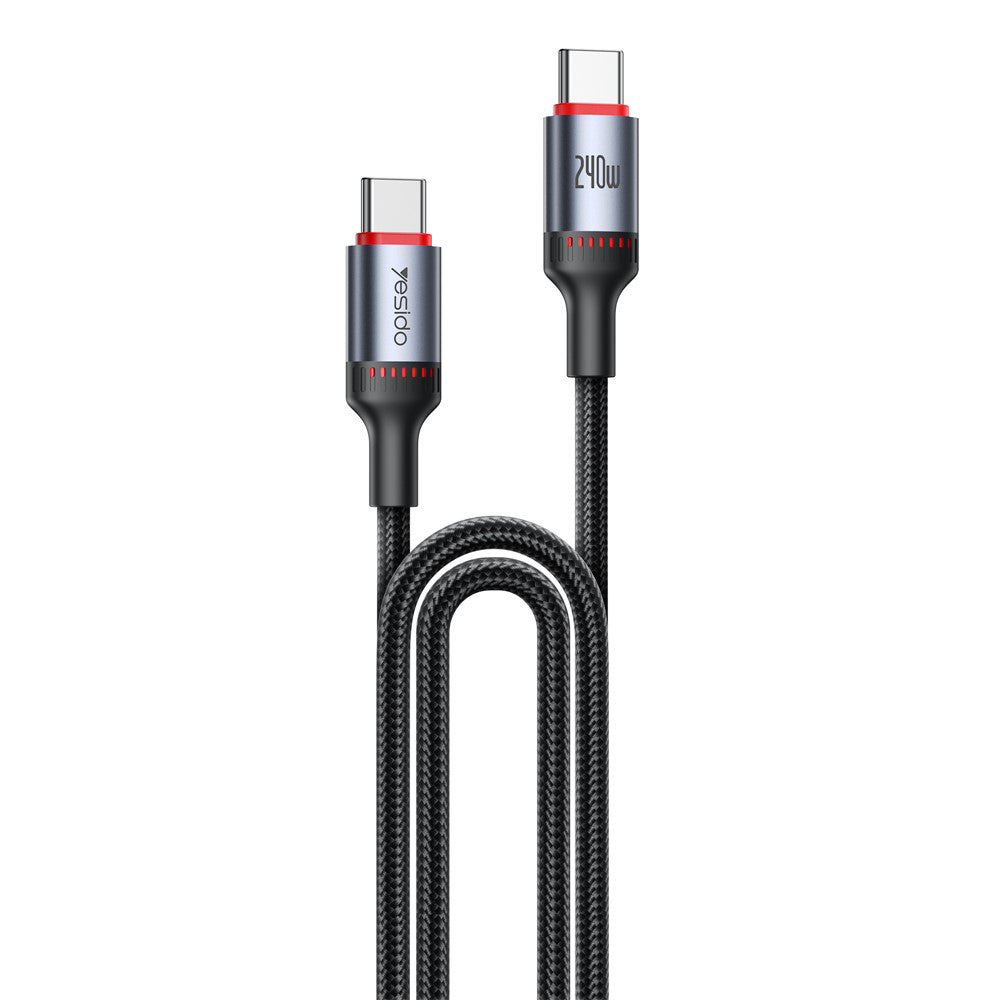 USB-C Data and Charging Cable - USB-C Yesido CA185, 240W, 1.2m, Black