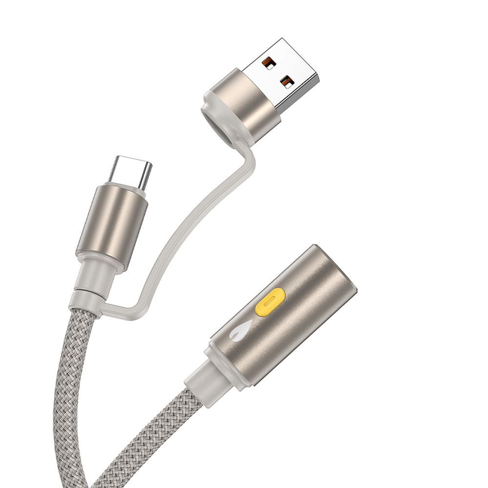 HOCO UA38B Electric Lighter, USB-C / USB-A, 0.3m, Gold